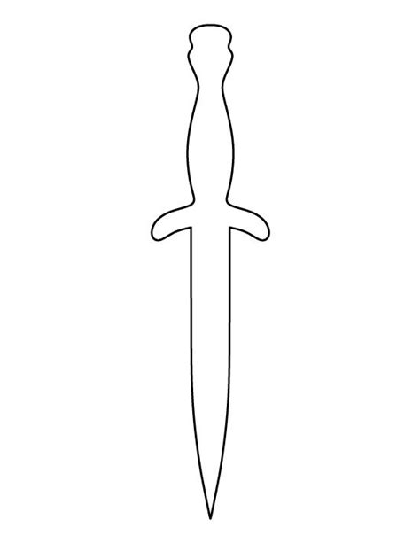 dagger shape pattern pdf